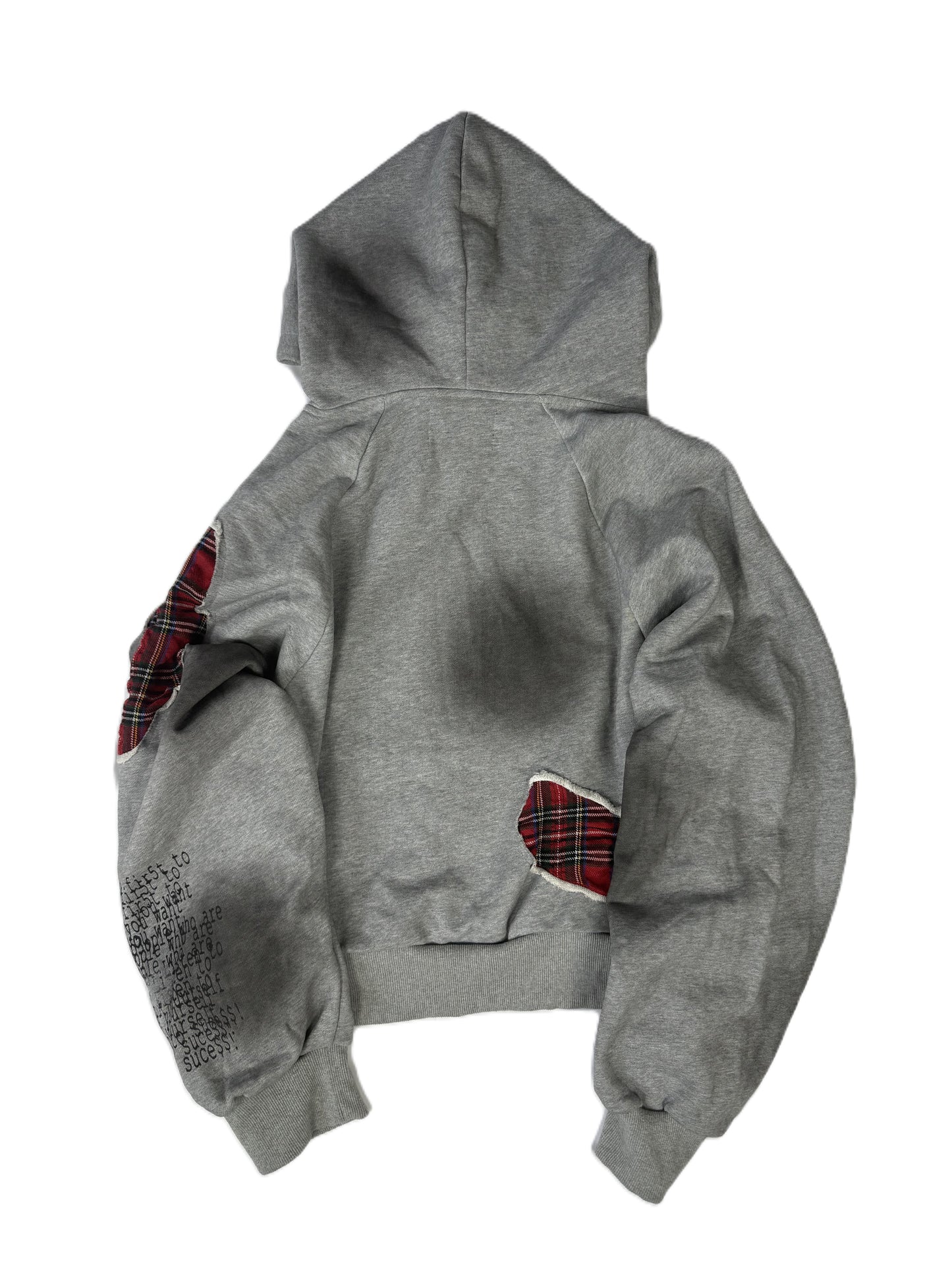 Melange Grey Tartan Hoodie